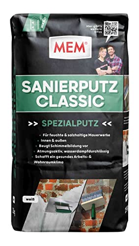 MEM Sanierputz Classic 25 kg weiss - Isoputz - Anti-Schimmelputz von MEM
