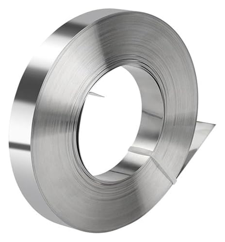 30 Meter 304 Edelstahlfolienrolle, Blech, Feinblech Metallstreifen for Handwerk, Verpackung(10mmx0.6mm) von MEMEM