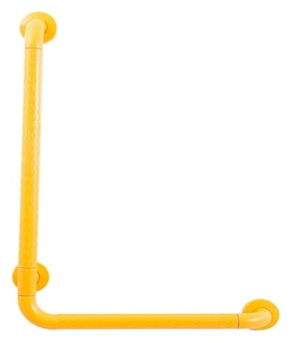 Haltegriff fürs Badezimmer, Handläufe for ältere Menschen, wandmontierte Toilettenhandläufe, L-Typ 90-Grad-Armlehne for ältere Menschen mit Behinderungen, Haltegriff aus gebürstetem Edelstahl(Yellow,5 von MEMEM