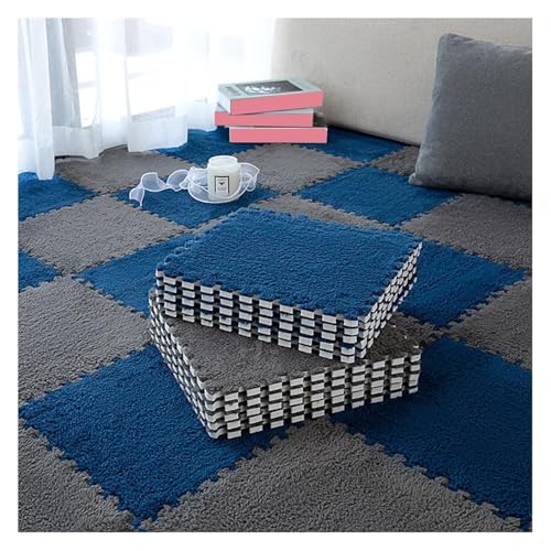MEMEM 12 Stück Plüsch-Ineinander greifende Bodenmatte, Flauschige Teppich-Schaumstofffliesen, 30,5 x 30,5 cm, quadratischer Puzzle-Teppich, Spielmatte for Zimmer, 12 Quadratfuß(Navy Blue+Gray,0.6cm) MEMEM 12 Stück Plüsch-Ineinander greifende Bodenmatte, Flauschige Teppich-Schaumstofffliesen, 30,5 x 30,5 cm, quadratischer Puzzle-Teppich, Spielmatte for Zimmer, 12 Quadratfuß(Navy Blue+Gray,0.6cm) von MEMEM