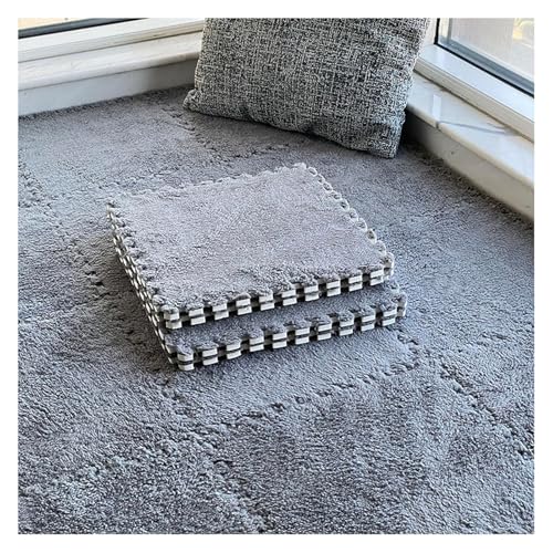 MEMEM 8 Stück weiche ineinandergreifende Schaumstoff-Spielmattenfliesen, Plüsch-Teppichquadrate, 30,5 x 30,5 cm, Flauschiger Anti-Rutsch-Teppich for Kleinkinder, Spielzimmer, Schlafzimmer-Dekor(Gray) MEMEM 8 Stück weiche ineinandergreifende Schaumstoff-Spielmattenfliesen, Plüsch-Teppichquadrate, 30,5 x 30,5 cm, Flauschiger Anti-Rutsch-Teppich for Kleinkinder, Spielzimmer, Schlafzimmer-Dekor(Gray) von MEMEM