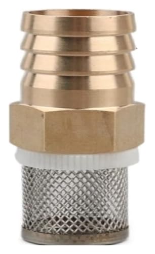 MEMEM Filterfuß-Rückschlagventil, 1 Stück Messing 6~25 mm Gartenbewässerungsfilter Autowasch-Sprühpumpe Filternetz(25mm) von MEMEM