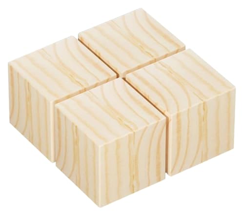MEMEM Möbelerhöhung, Hochleistungs-Möbelerhöhungen, Betterhöhungen aus Massivholz, 4-teilige Sofa-Lifts, Tischerhöhungsbeine, fügt 1–5 cm Höhe hinzu, mit Schutzpolster(5 x 5 x 2cm) von MEMEM