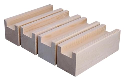 MEMEM Möbelerhöhung, Holzmöbelerhöhungen, robuste Tischerhöhungen, Möbelbeine mit geriffeltem Design, 4-teilige Stützfüße, for Sofa, Nachttische, Betthocker(A 2.5cmIncrease Height 10cm) von MEMEM