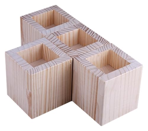 MEMEM Möbelerhöhung, Massivholzerhöhungen, Hochleistungs-Möbelerhöhungen, tragen bis zu 500 kg, Holzsofabeine, Bettstützfüße, for Tisch, Couch, Stuhl(A 5cmIncrease Height 15cm) von MEMEM
