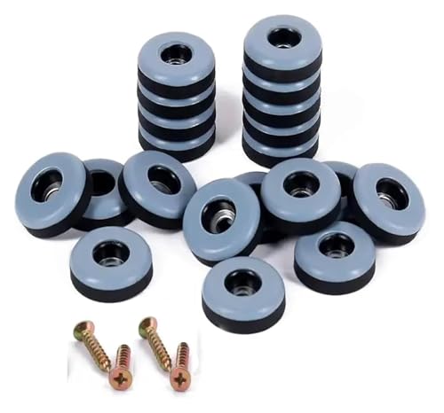 MEMEM Möbelgleiter, 100 Stück, Möbelgleitermatte, Möbelgleiter mit Schrauben for Hartholz, Stuhlbeingleiter, Bodenschutz for Teppich- und Hartholzböden(12pcs 22mm) von MEMEM