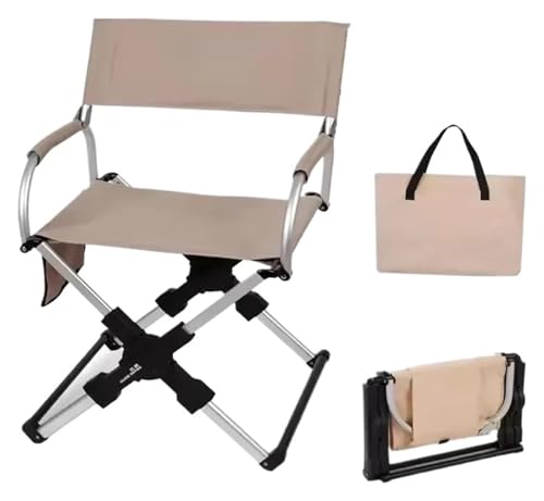 MEMEM Outdoor Camping Stuhl Strand Angeln Stuhl Aluminium Legierung Reise Wandern Picknick Freizeit Sitz(Khaki) von MEMEM