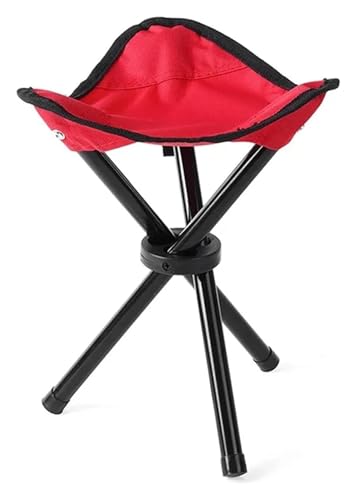 MEMEM Strandstühle Outdoor Multifunktions Tragbarer Klapphocker Dreieckhocker Leichter Ultraleichter Camping-Angelstuhl(Red) von MEMEM