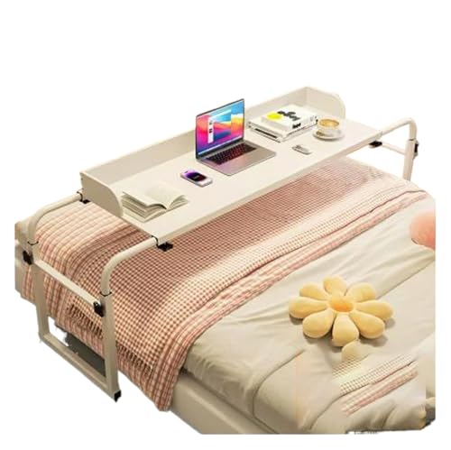 MEMEM Tisch Stehtisch Überbetttisch mit Rollen, Computertisch Steharbeitsplatz Essenstablett Schreibtisch Laptoptisch Überbettschreibtisch Rollen mit Rollen Höhenverstellbar von MEMEM