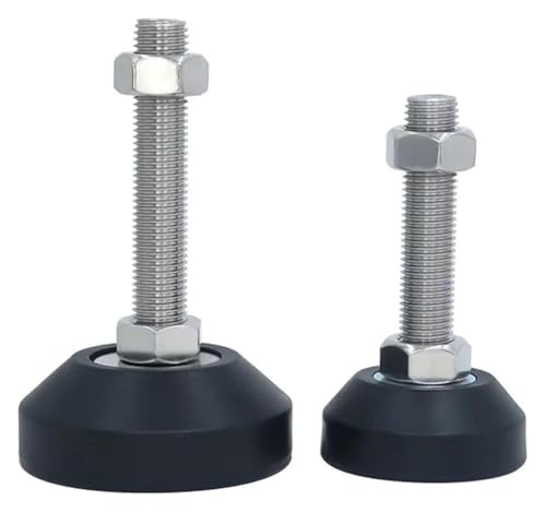 Schwenkbarer Möbelbein-Nivellierer, Richtungsverstellfuß, Nylon-Universalhufe, Feste Ankerschale for Aluminiumprofil, Gewinde M8, M10, M12, Chassisdurchmesser 40/50 mm(D50xm10x50) von MEMEM