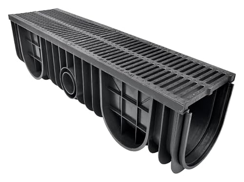 Überlauf-Entwässerungsgitter, HDPE-Grabenentwässerungssystem, schwarze Kanalentwässerung und Kunststoffgitter, Hofentwässerungskanalanschluss, einfach zu installierendes Schwimmbadgitter(100x20x4cm) Überlauf-Entwässerungsgitter, HDPE-Grabenentwässerungssystem, schwarze Kanalentwässerung und Kunststoffgitter, Hofentwässerungskanalanschluss, einfach zu installierendes Schwimmbadgitter(100x20x4cm) von MEMEM