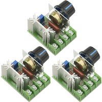 3 Stück ac 110 V-220 v 2000 w scr Hochleistungs-Elektronik-Spannungsreglermodul 25 a Motorgeschwindigkeitsregler Ultrakleiner LED-Dimmer mit von MEMKEY