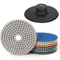 7 Stück 4 Zoll Polierpad Diamant Polierpads Scheibe mit Stützteller für Granit Beton Keramik von MEMKEY
