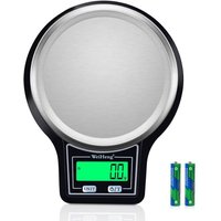 Küchenwaage 5 kg/0,1 g [Upgrade], hochpräzise elektronische Lebensmittelwaage, Edelstahlplattform mit Multifunktion zum Wiegen, LCD-Display, von MEMKEY