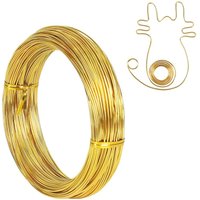 1 mm 18 Gauge Aluminiumdraht, 50 m, weicher kreativer Hobbydraht für Skulptur, Fahrradmodellierung, Schmuckherstellung, Weben und Verpacken (Gold) 1 mm 18 Gauge Aluminiumdraht, 50 m, weicher kreativer Hobbydraht für Skulptur, Fahrradmodellierung, Schmuckherstellung, Weben und Verpacken (Gold) von MEMKEY