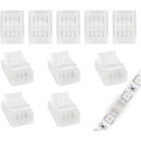 Memkey - 10 Stück 10 mm 4-polige LED-Streifen-Anschlüsse für 10 mm RGB-LED-Streifen 5050 3528, Schraubendreher im Lieferumfang enthalten (Verbindung Memkey - 10 Stück 10 mm 4-polige LED-Streifen-Anschlüsse für 10 mm RGB-LED-Streifen 5050 3528, Schraubendreher im Lieferumfang enthalten (Verbindung von MEMKEY