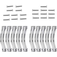 Memkey - 10 Stück Schubladengriffe aus Legierung mit Kristall-Strasssteinen für Kommode, Küchenschrank, Schrank (Silber), 128 mm, 10 Stück von MEMKEY