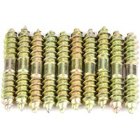 Memkey - 10 Stück selbstschneidende Doppelend-Gewindebolzen für Holzschrauben, Verbindungsstangen für Möbel, Holzbearbeitung, 6 x 40 mm Memkey - 10 Stück selbstschneidende Doppelend-Gewindebolzen für Holzschrauben, Verbindungsstangen für Möbel, Holzbearbeitung, 6 x 40 mm von MEMKEY