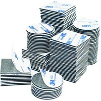 Memkey - 100 Stück doppelseitige Klebepunkte, extra starke schwarze Quadrate und Runden, Schaumstoffaufkleber, selbstklebende Aufkleber zum Aufkleben von MEMKEY