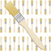 2,5 cm großer Pinsel (36 Stück) – flache Pinsel mit Holzgriff – professionelle Pinsel, perfekt für Wandmalerei, Lackieren, Kleben und Heimwerken von MEMKEY