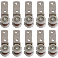 Memkey - 2,5' x 0,75' Winkelrohr-Rollenblock mit Metalllager und zwei Kunststoffrädern für Schiebetüren, Fensterschränke von MEMKEY