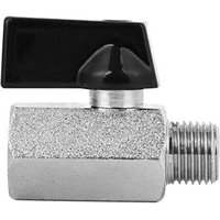 Memkey - 2 Stück Mini Messing Kugelhahn G1/4 Zoll Schleifsandstrahlen Pneumatischer Kugelhahn Luftkompressoren Ventile Zubehör für die industrielle von MEMKEY