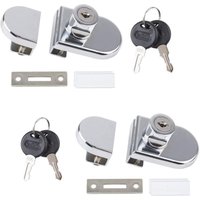2 Stück Zinklegierungsschloss für Glasschranktüren oder Vitrinen 5–8 mm von MEMKEY