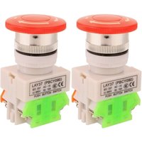 2 Stück ac 10A 22 mm Not-Aus-Druckknopf no/nc roter Pilzverschluss 2 Stück ac 10A 22 mm Not-Aus-Druckknopf no/nc roter Pilzverschluss von MEMKEY