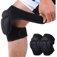 2 Stück schützende Knieschoner, kollisionssicherer dicker Schwamm-Knieschoner für Gartenarbeit, Arbeit, Joggen, Mountainbiken von MEMKEY