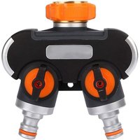 Memkey - 2-Wege-Verteiler, Schlauchverteiler, Gartenschlauchverteiler, verstellbarer und arretierbarer Wasserfluss, Verteiler für Gartenbewässerung von MEMKEY