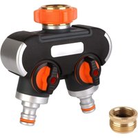 Memkey - 2-Wege-Verteiler: 3/4 Zoll und 1/2 Zoll y mit Wasserhahn-Adapter, verstellbarer und arretierbarer Wasserfluss, 2-Wege-Verteiler für von MEMKEY