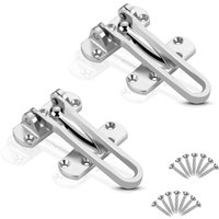 Memkey - 2er-Pack robuste Stahl-Türhalterung für 2 x 4 Türen, U-förmige Sicherheitsstange von MEMKEY
