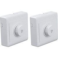 Memkey - 2er-Set Deckenventilator-Einstellung, stufenloser Geschwindigkeitsregler, Wandschalter, 220 v, 10 a, für 300 W-Dimmer von MEMKEY