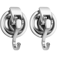 Memkey - 2er-Set Saugnapf-Haken, leistungsstarker Badezimmer-Wand-Vakuum-Saugnapf, Duschhaken, Wand-Handtuch-Bademantelhalter aus Kunststoff für von MEMKEY