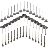 Memkey - 45 Stück Drahtbürsten, Edelstahldraht-Metallbohr-Rotationsbürsten, für Metall für Bohrwerkzeuge, Polieren, Rostentfernung, Holzentgraten von MEMKEY