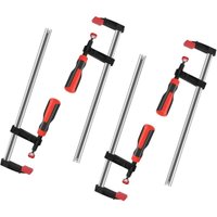 Memkey - 4er-Set F-Klemmzwingen 80 x 600 mm, Temperguss-Schraubzwinge F-Holzzwinge F-Klemmen Robuste F-Klemmen, Schnellspannzwingen Zwingen von MEMKEY