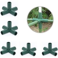 Memkey - 5 Stück Gewächshaus-Rahmenverbinder, stabile Stütze, Gewächshaus-Rahmenverbinder, Rahmen, Gebäudeverbinder, von MEMKEY