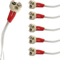 6er-Pack MR16-Lampenfassung, 16-cm-Stecker-Adapter für MR16 GU5.3 Keramik-Halogen-CFL-Glühbirne [Energieklasse a+] von MEMKEY