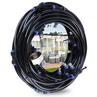 Außennebel, Nebelsystem,10 m Terrassennebelerzeuger mit 9 Nebeldüsen + 1 Ersatzdüse + 1 Adapter (Messing, 3/4 Zoll), Nebelerzeuger für von MEMKEY