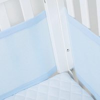 Babybett-Stoßstange – 4 Seiten – 3D-Mesh-Futter sorgt für sichere Luftzirkulation von MEMKEY