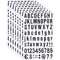Memkey - Blatt selbstklebendes Vinyl-Buchstaben- und Zahlen-Set, Briefkasten-Nummern-Aufkleber für Schilder, Fenster, Türen, Autos, Adressnummer von MEMKEY