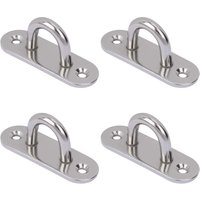 Memkey - Deckenhaken aus Edelstahl, 4 Stück, Wandhalterung, längliche Ösenplatten für Hängesessel, Hängematte, Yoga, Schaukeln, Boxsack, Blumentöpfe von MEMKEY