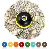 Diamant-Polierscheibe, 15 Stück 4 Zoll (100 mm), Diamant-Polierpads, Beton-Polierpads, Granit-Marmor-Polieren mit Pads, 50-6000 für Poliermaschine, von MEMKEY