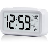 Memkey - Digitaler Wecker, Morgenwecker, leiser, batteriebetriebener digitaler Wecker für Kinder und Erwachsene, großes LED-Display, von MEMKEY