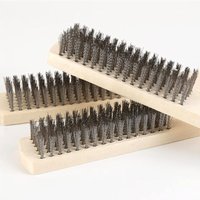Memkey - Drahtbürsten-Set, 6-teilig, Drahtbürste mit Holzgriff, Drahtbürsten zur Rostentfernung, lange manuelle Drahtbürste, Drahtbürste mit Borsten von MEMKEY