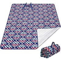 Extra große Picknickdecke, wasserdichte Picknick-Tischdecke, sanddichte Matte, Wärmedämmung, maschinenwaschbar, Unterseite aus Aluminiumfolie, für von MEMKEY
