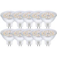 GU5.3 LED-Leuchtmittel, MR16 led 12 v, 3 w, entspricht 30 w Halogenlampe, Warmweiß 3000 k, nicht dimmbare LED-Spot-Leuchtmittel, 10 Stück von MEMKEY