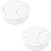 Memkey - Kabeldurchlass für Schreibtisch und Arbeitsplatte Unterputzmontage für USB-Kabelanschluss, Netzteil, cpu und Monitor PVC-Kunststoff von MEMKEY