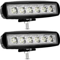 Memkey - LED-Arbeitsleuchte, 12 v, 18 w, Auto-LED-Projektor, 12 v, Spot-Flutlicht, LED-Nebelscheinwerfer, 9.200 lm, Arbeitsscheinwerfer für Auto, von MEMKEY