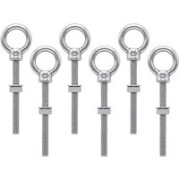 Memkey - M6-Ringschraube mit metrischem Gewinde aus Edelstahl zur Befestigung und Aufhängung, 6 Stück von MEMKEY